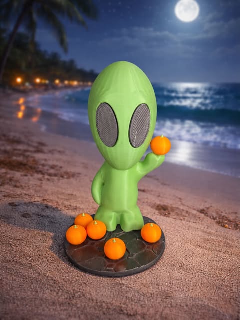Alien com Laranjinhas – impressão 3D Filamento