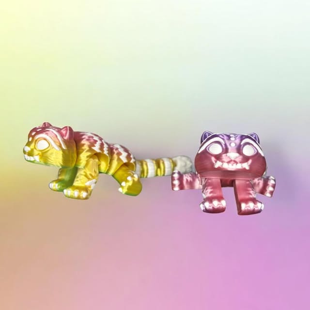 Derpy Articulado Arco-íris (par) – impressão 3D Filamento multicor