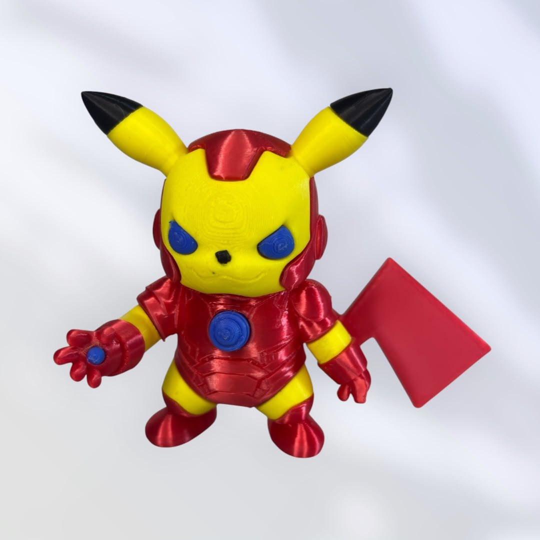 ⚡ Pikachu Homem de Ferro – Edição Especial ❤️🤖 – impressão 3D Filamento