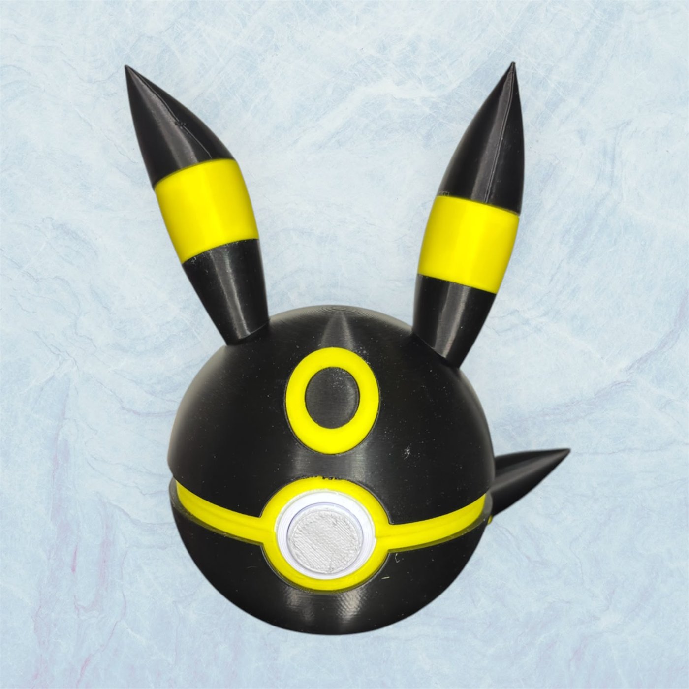 🌙 Pokébola Umbreon – Abre e Fecha! ⚫💛 – Pokemon, impressão 3D em Filamento