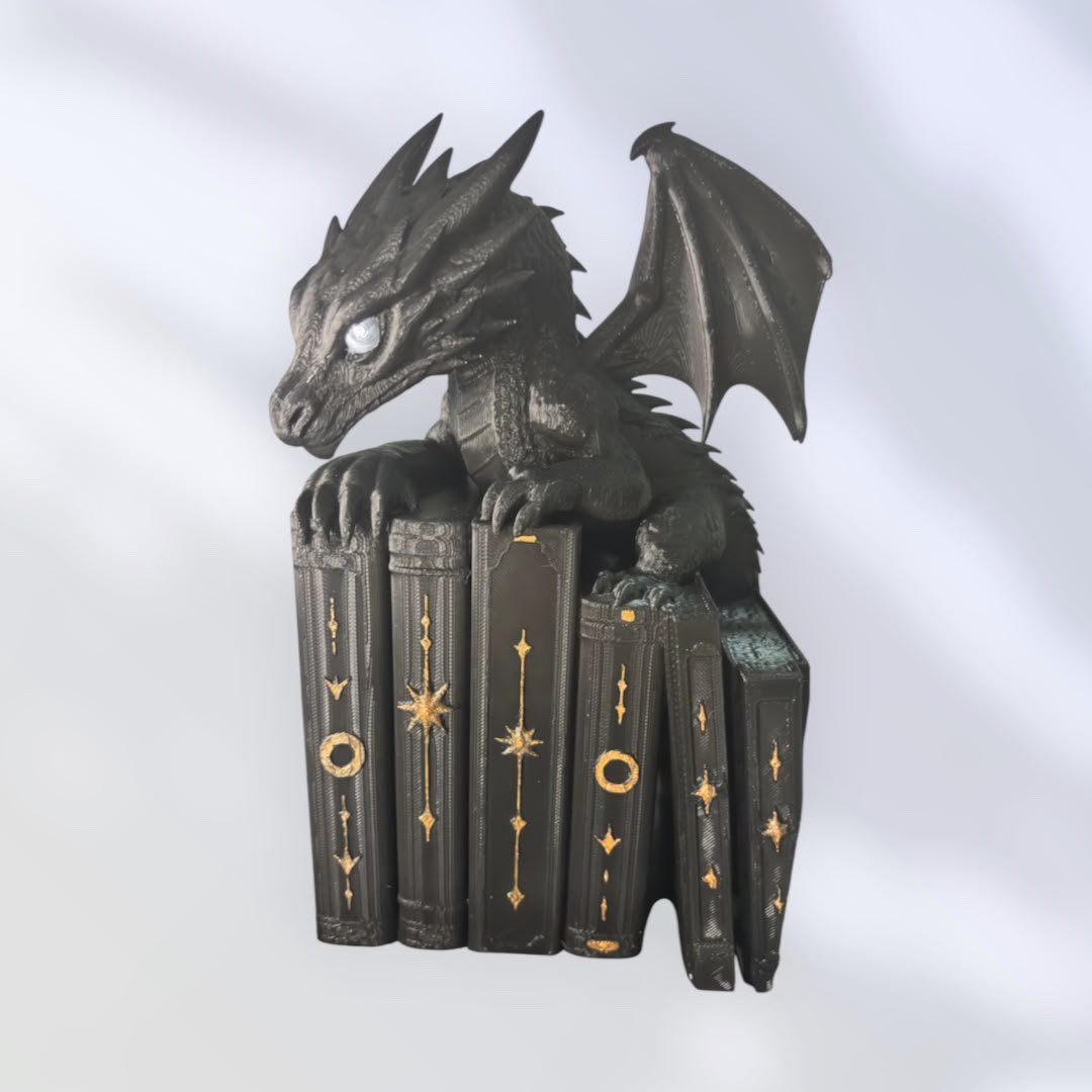 🐉📚 Aparador de Livros Dragão – aparador de livros, impressão 3D em Filamento